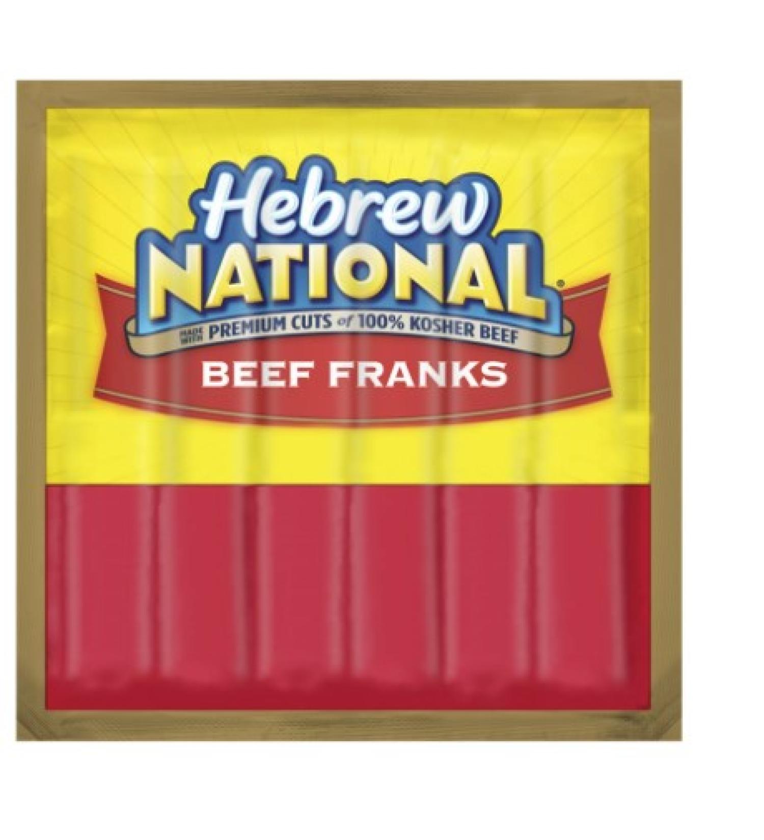 Hebrew National 100% Kosher Beef Franks - 6 Ct - 10.3 oz: Authentic Kosher Hot Dogs from Hebrew National - Buy Online on SooperMarket.com