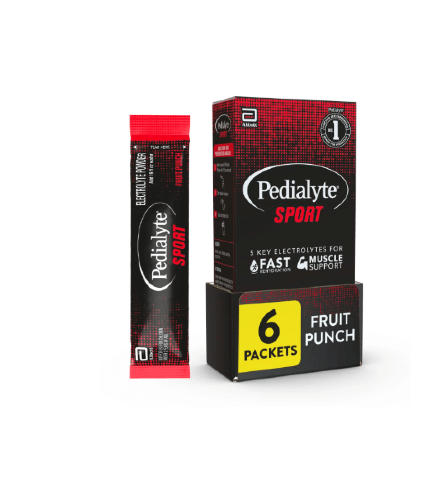 Pedialyte Sport Fruit Punch Electrolyte Powder - 6 Packets - Buy Online on SooperMarket.com