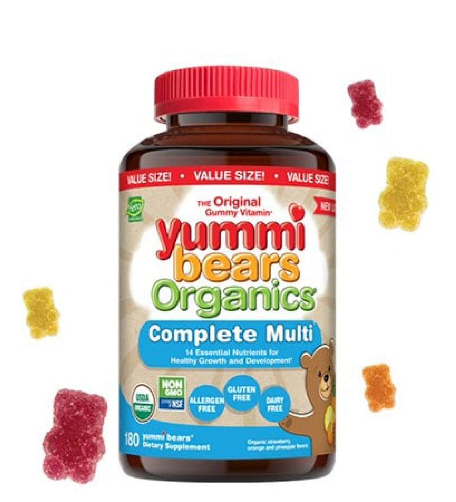 Hero Nutritionals Yummi Bears Organic Complete Multi-Vitamin - 180 Gummies for Kids - Buy Online on SooperMarket.com