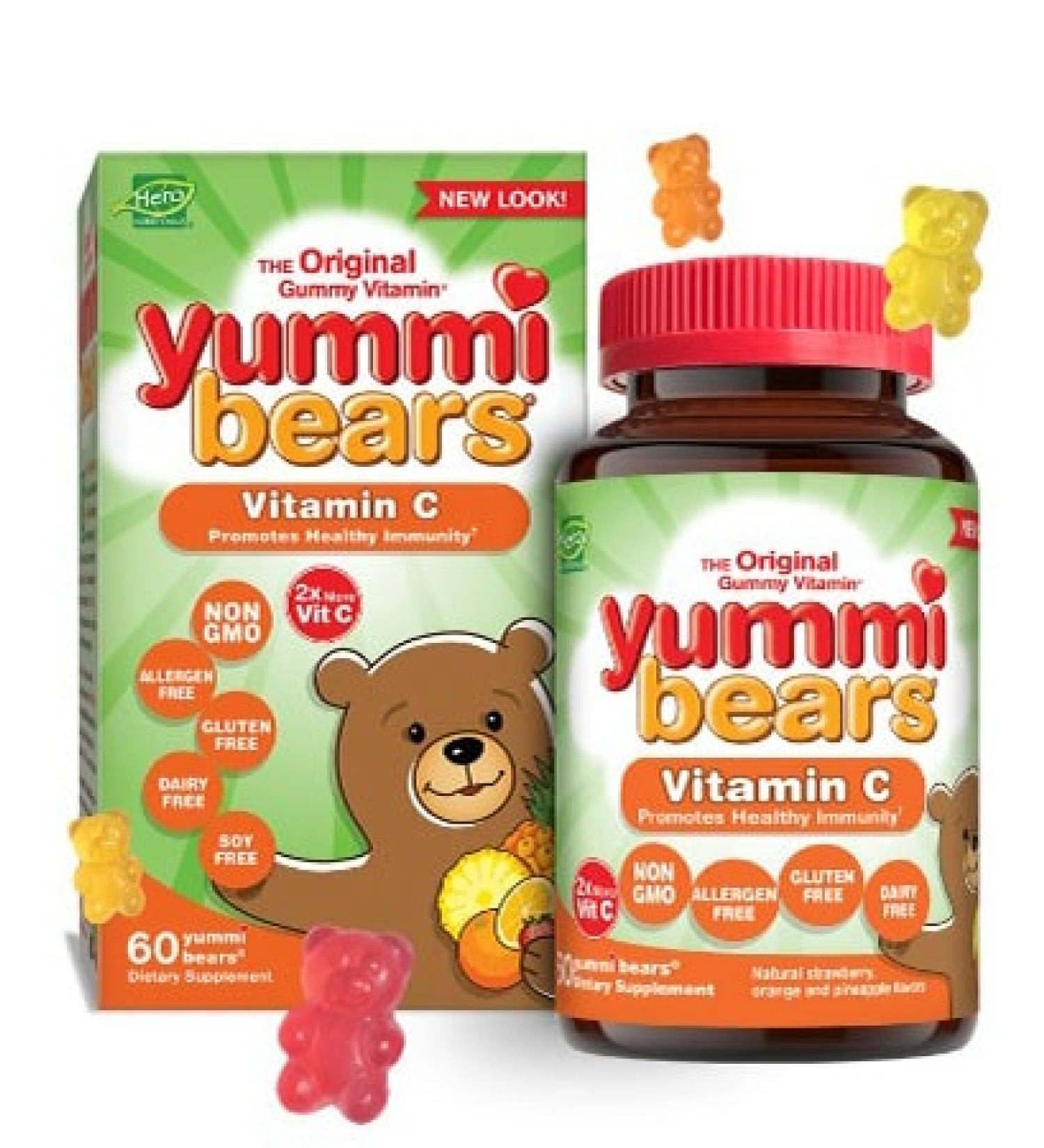 Hero Nutritionals Yummi Bears Vitamin C Gummies - 60 Count for Immune Support - Buy Online on SooperMarket.com