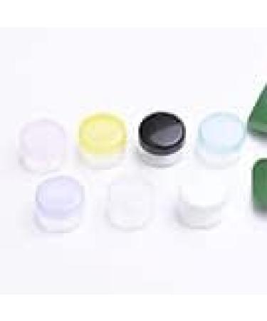 100 Pieces Mini Clear Cosmetic Bottles - 5ml Empty Jars for Lip Balm Lotion & Cream | Transparent Screw Cap Containers - Yellow Set - Buy Online on SooperMarket.com