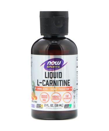 Now Foods Sports Liquid L-Carnitine Tropical Punch 1000 mg 2 fl oz (59 ml)