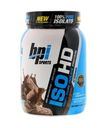 BPI Sports ISO HD 100% Pure Isolate Protein Chocolate Brownie 1.6 lbs (736 g)