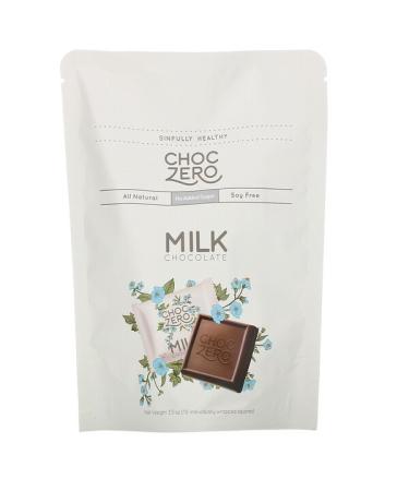 ChocZero Milk Chocolate Squares No Sugar Added 10 Pieces 3.5 oz