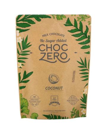 ChocZero Milk Chocolate Coconut 6 Bars 1 oz Each