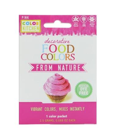 ColorKitchen Decorative Food Colors From Nature Pink 1 Color Packet 0.088 oz (2.5 g)