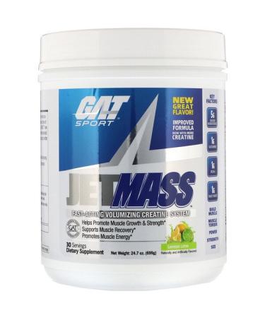 GAT JetMASS Fast-Acting Volumizing Creatine System Lemon Lime 24.7 oz (699 g)