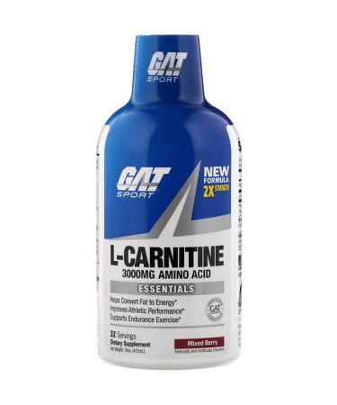 GAT L-Carnitine Amino Acid Mixed Berry 3000 mg 16 oz (473 ml)