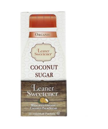 Leaner Creamer Organic Coconut Sugar 20 Individual Packets 0.14 oz (4 g) Each
