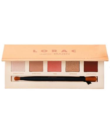 Lorac Unzipped Brazen Eye Shadow Palette with  Dual-Ended  Brush 0.37 oz (10.5 g)