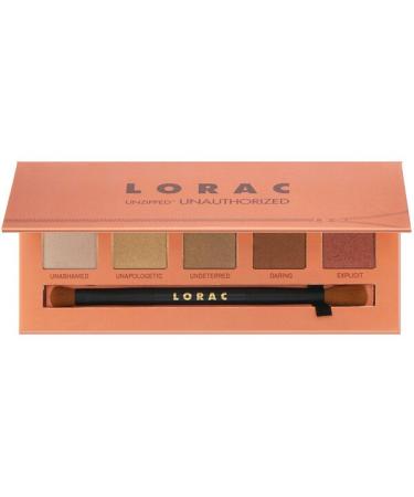 Lorac Unzipped Unauthorized Eye Shadow Palette with Dual-Ended Brush 0.37 oz (10.5 g)