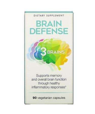 Natural Factors 3 Brains Brain Defense 90 Vegetarian Capsules