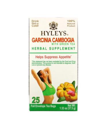 Hyleys Tea Garcinia Cambogia with Green Tea 25 Foil Envelope Tea Bags 1.32 oz (37.5 g)