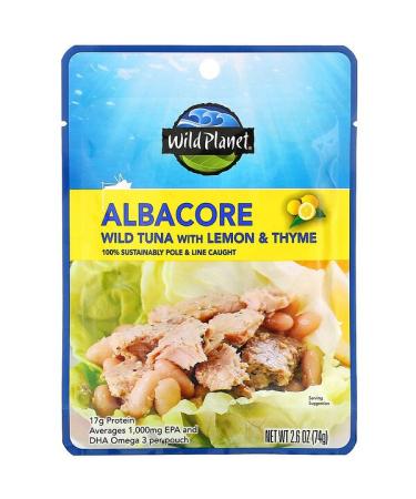 Wild Planet Albacore Wild Tuna with Lemon & Thyme 2.6 oz (74 g)