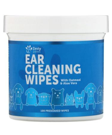 Zesty Paws  Ear Cleaning Wipes For Dogs 100 Presoaked Wipes