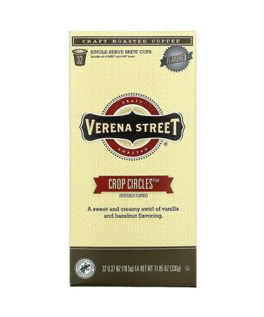 Verena Street Crop Circles Flavored Craft Roasted Coffee 32 Single-Serve Brew Cups 0.37 oz (10.5 g) Each