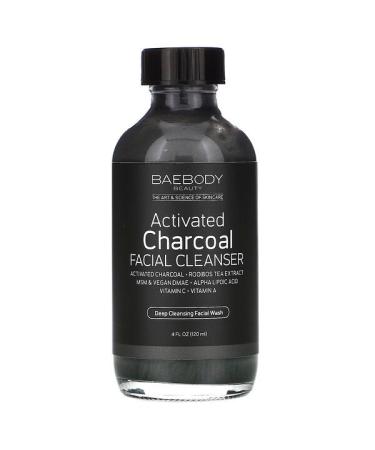 Baebody Activated Charcoal Facial Cleanser 4 fl oz (120 ml)