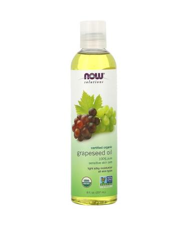 Now Foods Solutions Organic Grapeseed Oil 8 fl oz (237 ml)