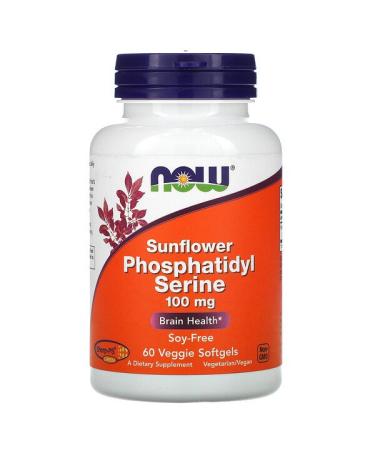 Now Foods Sunflower Phosphatidyl Serine 100 mg 60 Veggie Softgels