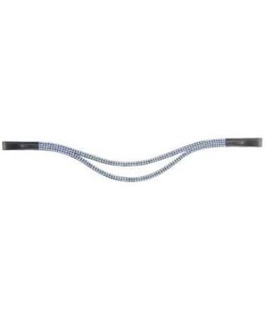 Buy HKM 102104-20 Full Browband with Wave Duo in Red & Blue Premium Quality Equestrian Gear for International Shipping - Buy Online on SooperMarket.com