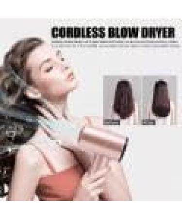 Compact Hair Dryer Travel Hair Dryer Portable Blow Dryer for Women Men Rechargeable Cordless Hairdryer 5000mAh 6 Speed Adjustment Fast Drying for Home Camping(Rose Gold) - Buy Online on SooperMarket.com