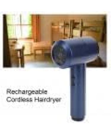 Compact Hair Dryer Travel Hair Dryer Portable Blow Dryer for Women Men Rechargeable Cordless Hairdryer 5000mAh 6 Speed Adjustment Fast Drying for Home Camping(Blue) - Buy Online on SooperMarket.com