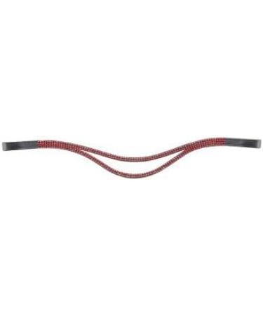 Buy HKM 102104-10 Full Browband with Wave - Black Red | Premium Quality Equestrian Gear | International Shipping Available - Buy Online on SooperMarket.com