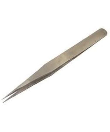 Premium Fine Straight Tip Tweezers - 120mm Durable with Replacement Tips - 1 Piece for Precision Use - Buy Online on SooperMarket.com