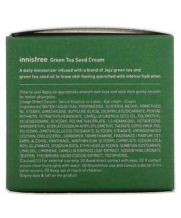 Innisfree Green Tea Seed Cream 50ml - Hydrating & Nourishing Moisturizer - Buy Online on SooperMarket.com