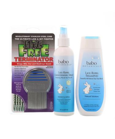 Babo Botanicals Lice Prevention Essentials Gift Set 2 Pieces Plus Nit
