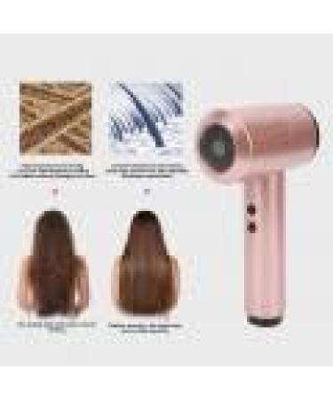 Compact Hair Dryer Travel Hair Dryer Portable Blow Dryer for Women Men Rechargeable Cordless Hairdryer 5000mAh 6 Speed Adjustment Fast Drying for Home Camping(Rose Gold) - Buy Online on SooperMarket.com