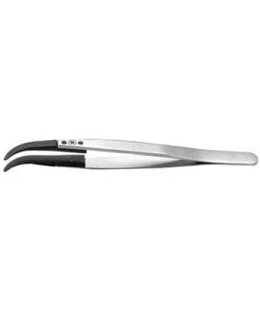 Curved Round Tweezers 130mm with Replacement Tips - 1 Piece | International Shipping Available - Buy Online on SooperMarket.com
