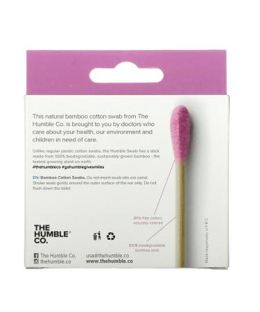 Humble Co. Bamboo Cotton Swabs - Eco-Friendly Purple, 100ct - Buy Online on SooperMarket.com