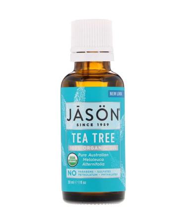 Jason Natural 100% Organic Oil Tea Tree 1 fl oz (30 ml)