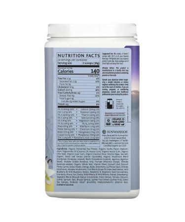 Sunwarrior Illumin8 Lean Meal Vanilla 1.59 lb - Nutrient-Dense Protein Shake - Buy Online on SooperMarket.com