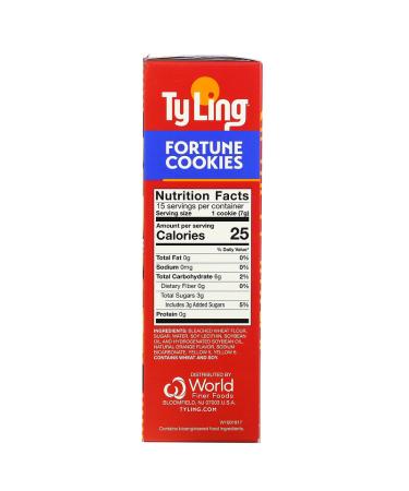 Ty Ling Fortune Cookies - 15 Individually Wrapped Treats for Good Luck - Buy Online on SooperMarket.com