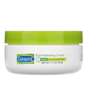 Cetaphil Rich Hydrating Cream with Hyaluronic Acid 1.7 oz (48 g)