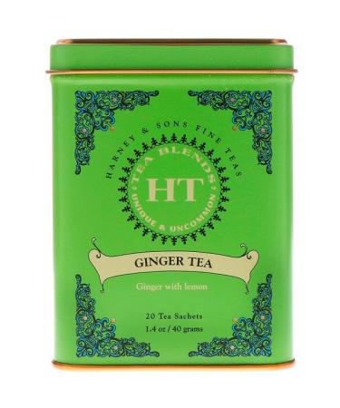Harney & Sons HT Tea Blend Ginger Tea 20 Tea Sachets 1.4 oz (40 g)