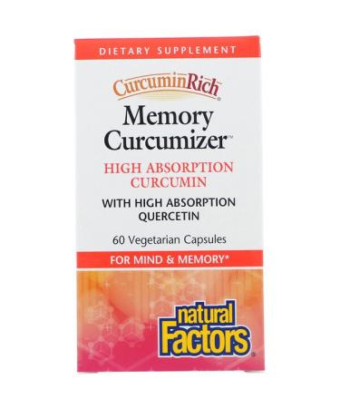 Natural Factors CurcuminRich Memory Curcumizer 60 Vegetarian Capsules