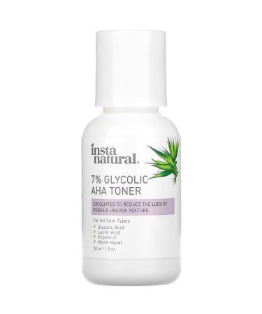 InstaNatural 7% Glycolic AHA Toner 1 fl oz (30 ml)