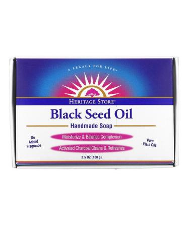 Heritage Store Black Seed Oil Handmade Soap 3.5 oz (100 g)