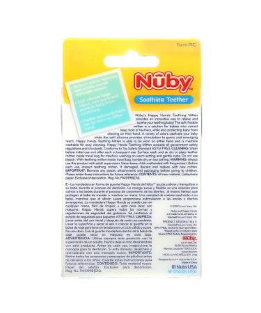 GoSupps.com - Nuby Soothing Teether Happy Hands Teething Mitten 3+ Months Bears 2 Piece Set - Buy Online on SooperMarket.com