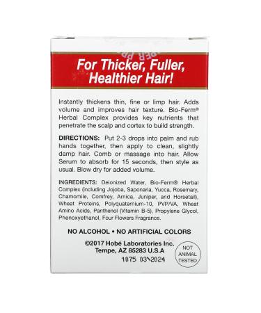 Hobe Labs Energizer Hair Thickening Serum 1 fl oz - Volumizing & Strengthening Formula - Buy Online on SooperMarket.com