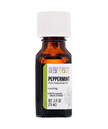 Aura Cacia Pure Essential Oil Peppermint .5 fl oz (15 ml)