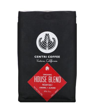Cafe Altura Organic Centri Coffee House Blend Medium Roast Whole Bean Caramel + Almond 12 oz (340 g)