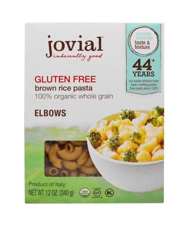 Jovial Organic Brown Rice Pasta Elbows Gluten Free 12 oz (340 g)