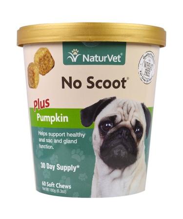 NaturVet No Scoot for Dogs Plus Pumpkin 60 Soft Chews 6.3 oz (180 g)