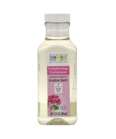 Aura Cacia Aromatherapy Bubble Bath Comforting Geranium 13 fl oz (384 ml)