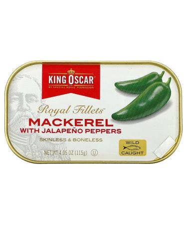King Oscar Royal Fillets Mackerel With Jalapeno Peppers 4.05 oz (115 g)