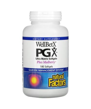 Natural Factors WellBetX PGX Plus Mulberry 180 Softgels